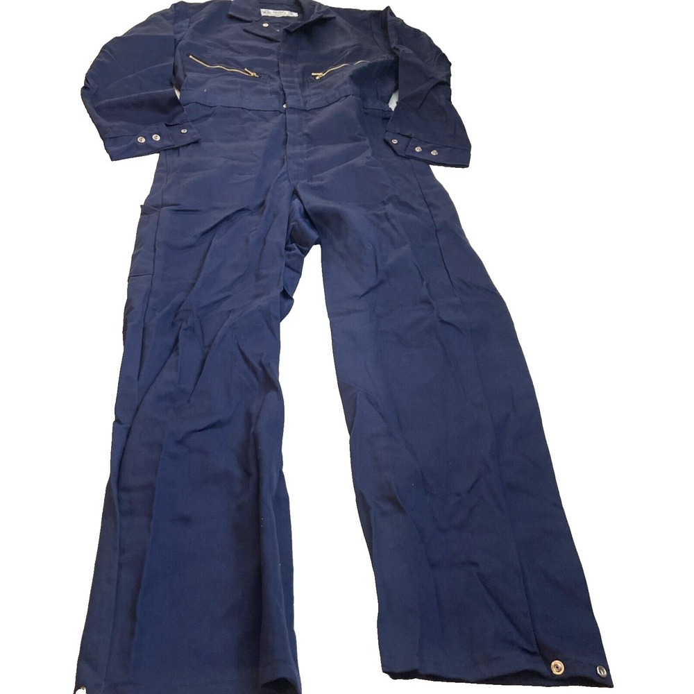Redkap mens Coverall 38 RG Navy Long Sleeve Mechanic